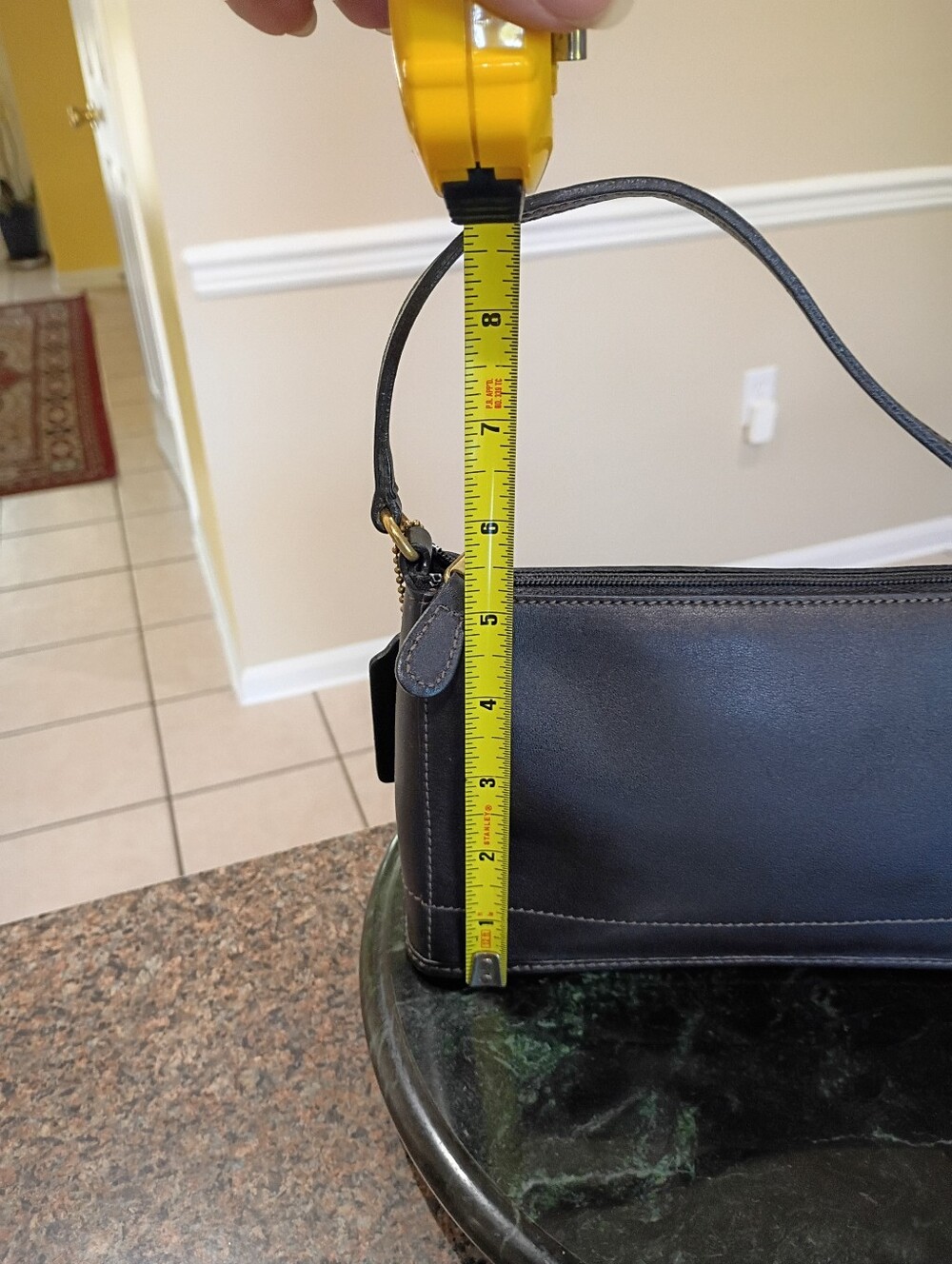 Coach Demi Baguette Black Leather 9311 - Picture 12 of 14
